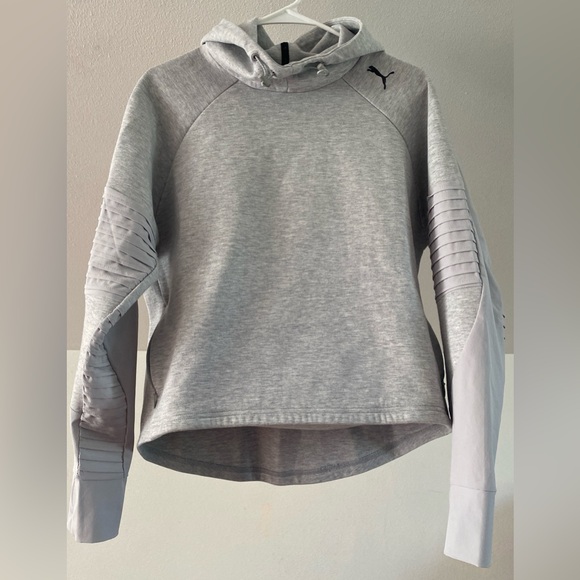 Puma Gray Boxy Sweatshirt Hoodie - Picture 1 of 13